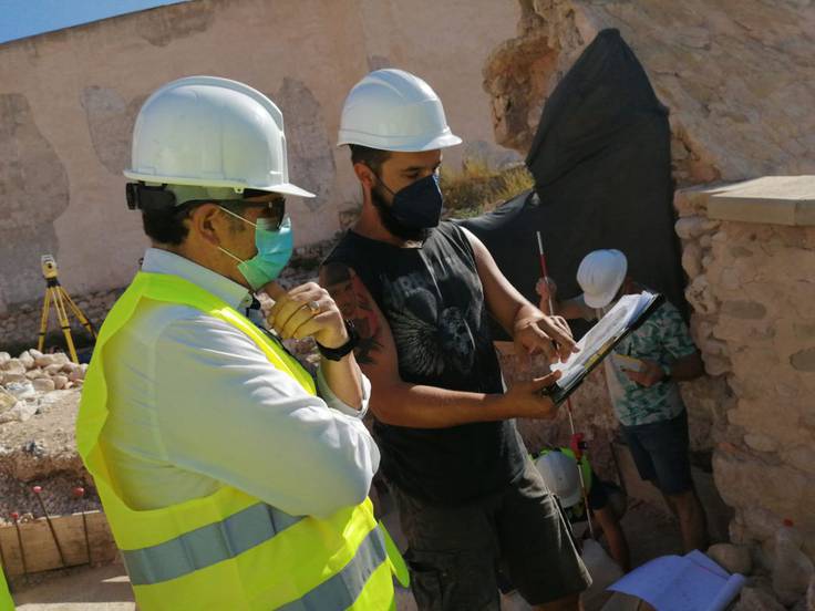 Navalón en una de las visitas al Castillo de Elda