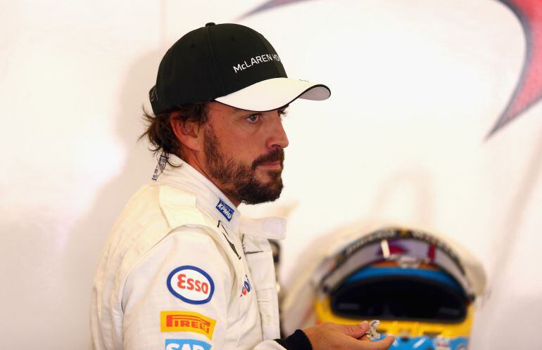 Alonso, durante la clasificación del Gran Premio de Gran Bretaña