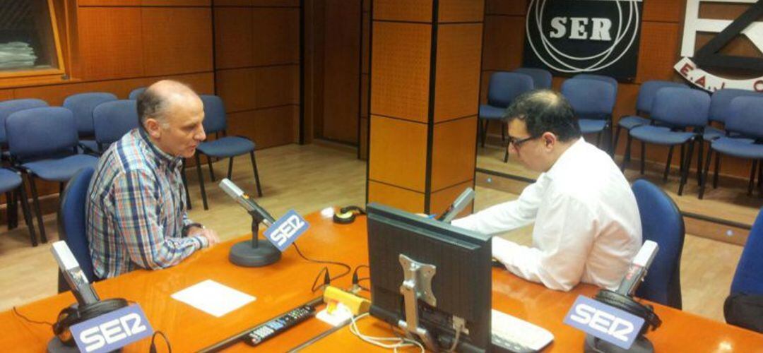 MArtín González, en los estudios de la SER en Zaragoza