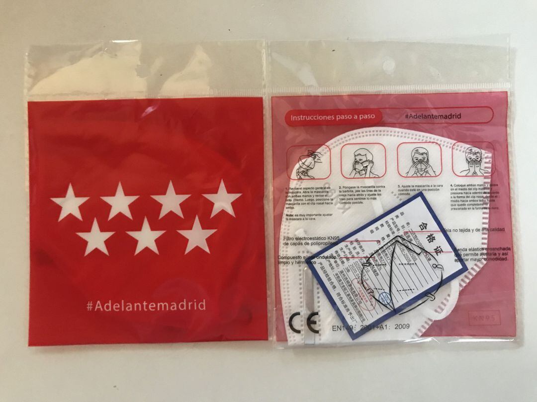 Las mascarillas que la Comunidad de Madrid repartió a la población incumplen la normativa europea.