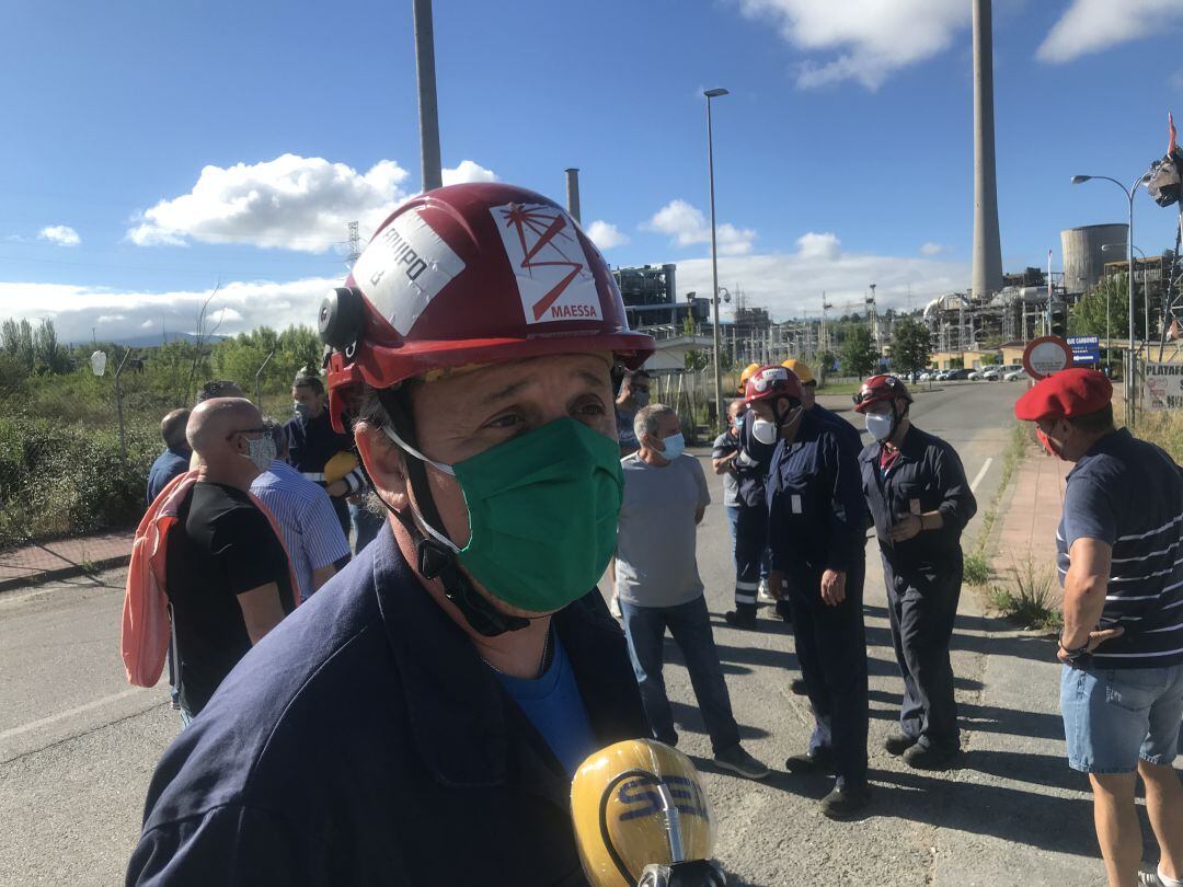 Un trabajador de Maessa que este martes se queda en la calle