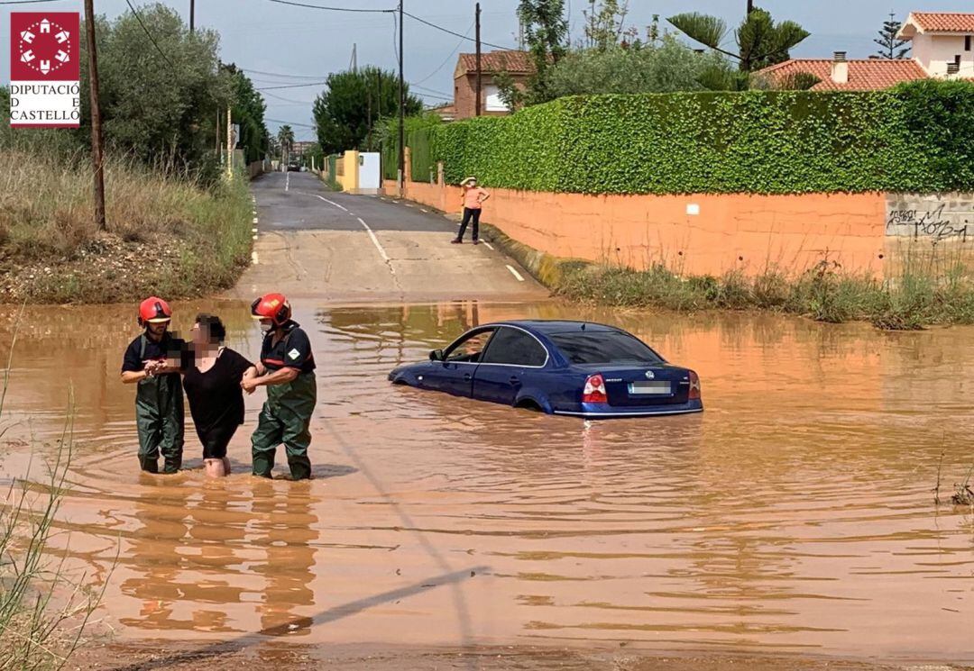 Rescate por lluvias en el norte de la provincia de Castellón