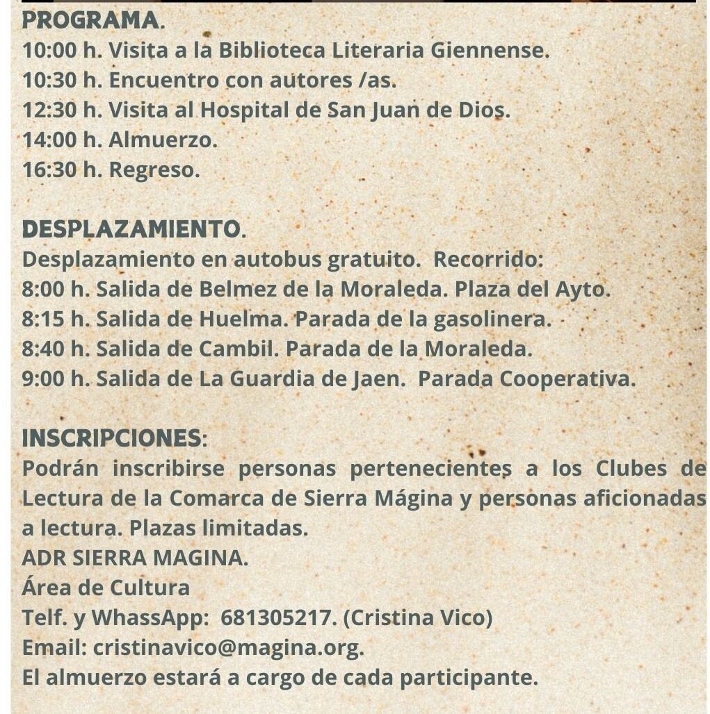 Programa de actividades de la jornada