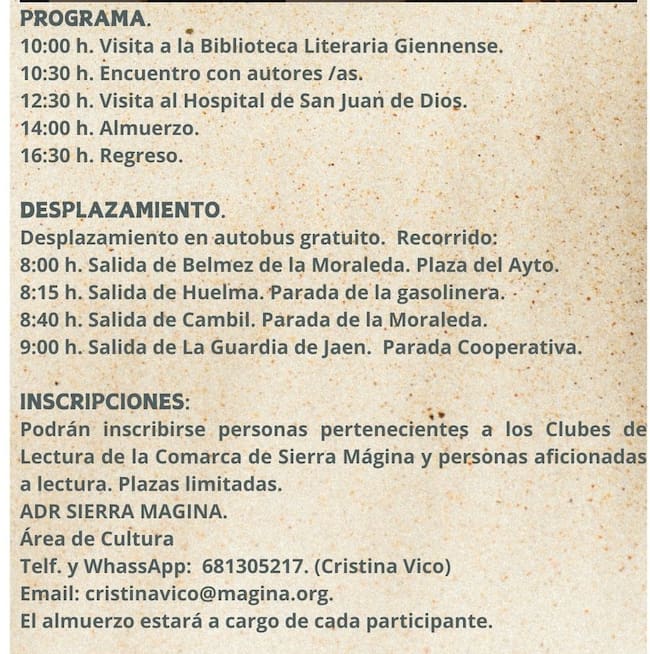 Programa de actividades de la jornada