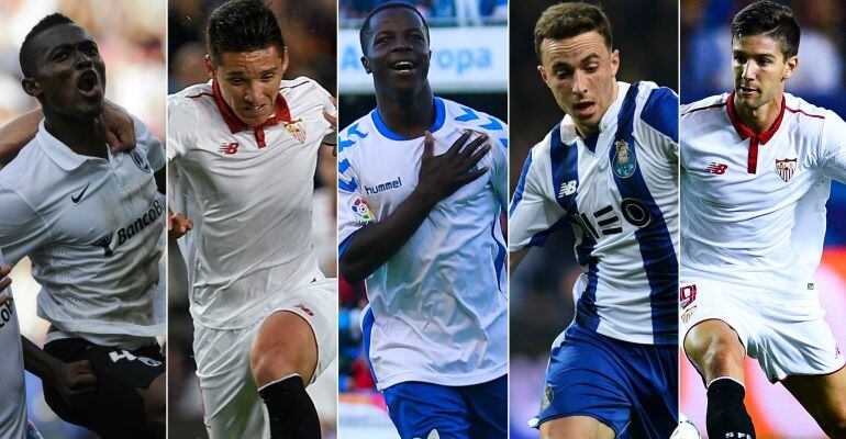 Bernard Mensah, Kranevitter, Amath, Diogo Jota y Vietto.