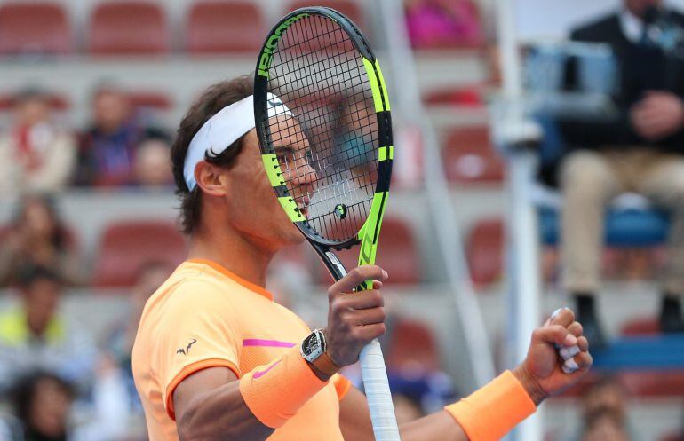 Nadal, tras ganar un punto en la final de dobles