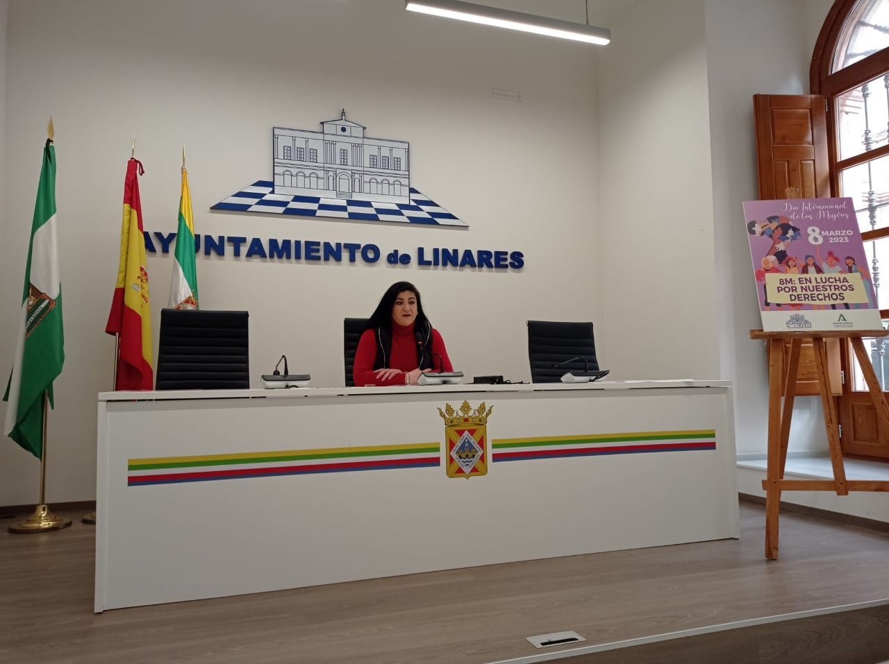 María José Camacho presenta las actividades del 8M en Linares