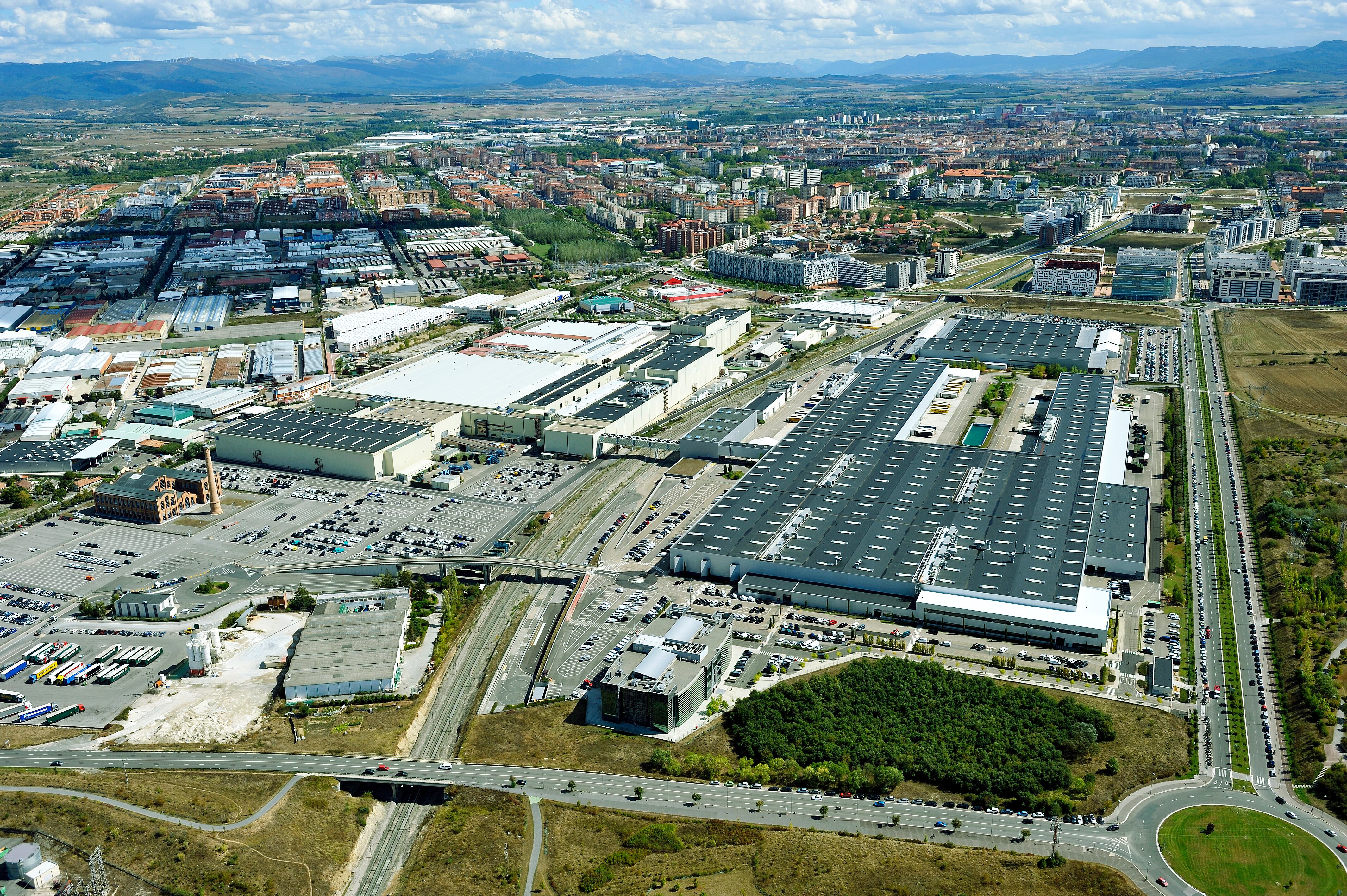 Vista aérea de la planta de Mercedes en Vitoria