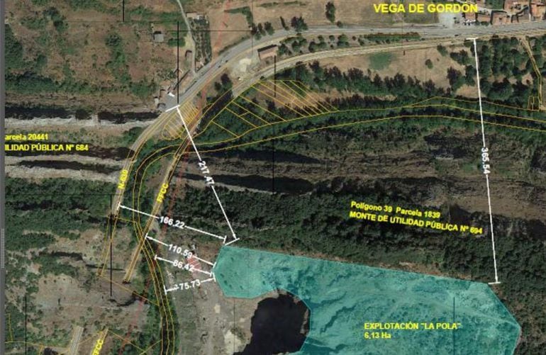 La centera estará ubicada a escasos metros de Vega de Gordón