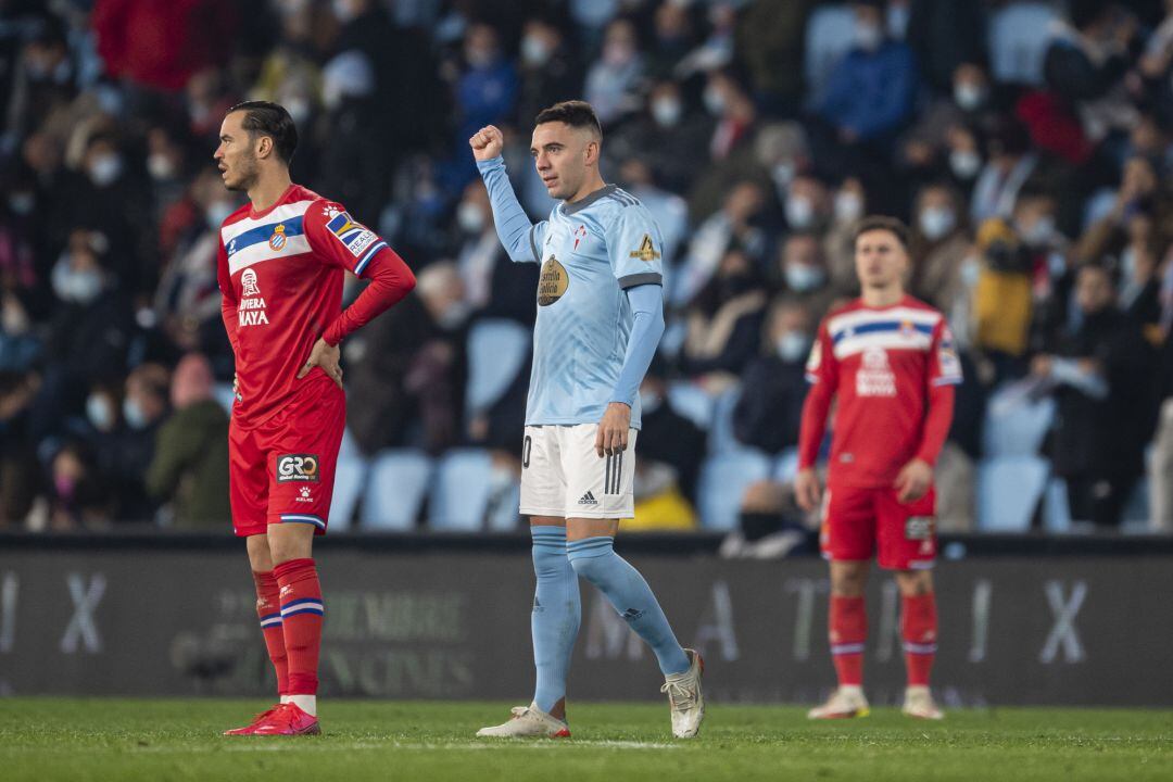 Aspas celebra su gol