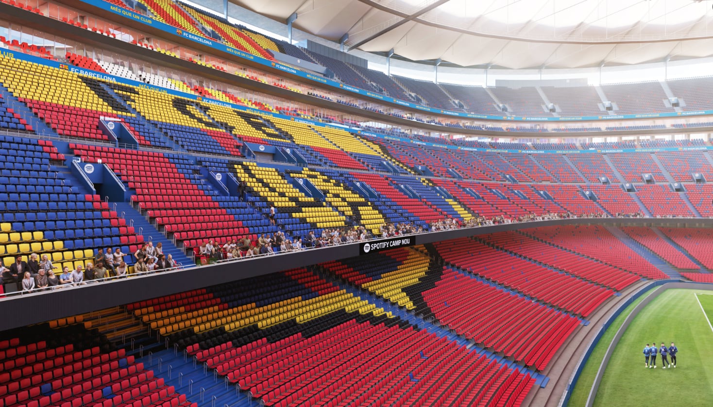 Así será la grada del nuevo Spotify Camp Nou