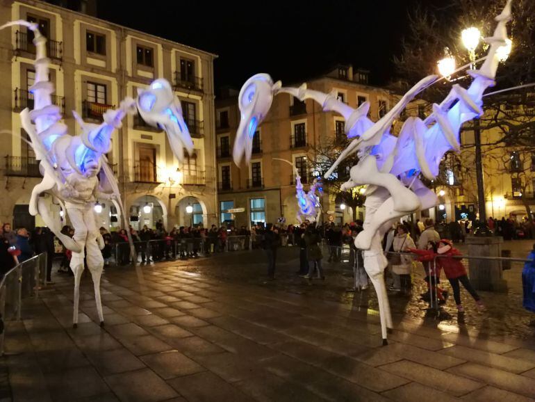Espectáculo Birdmen en el carnaval segoviano