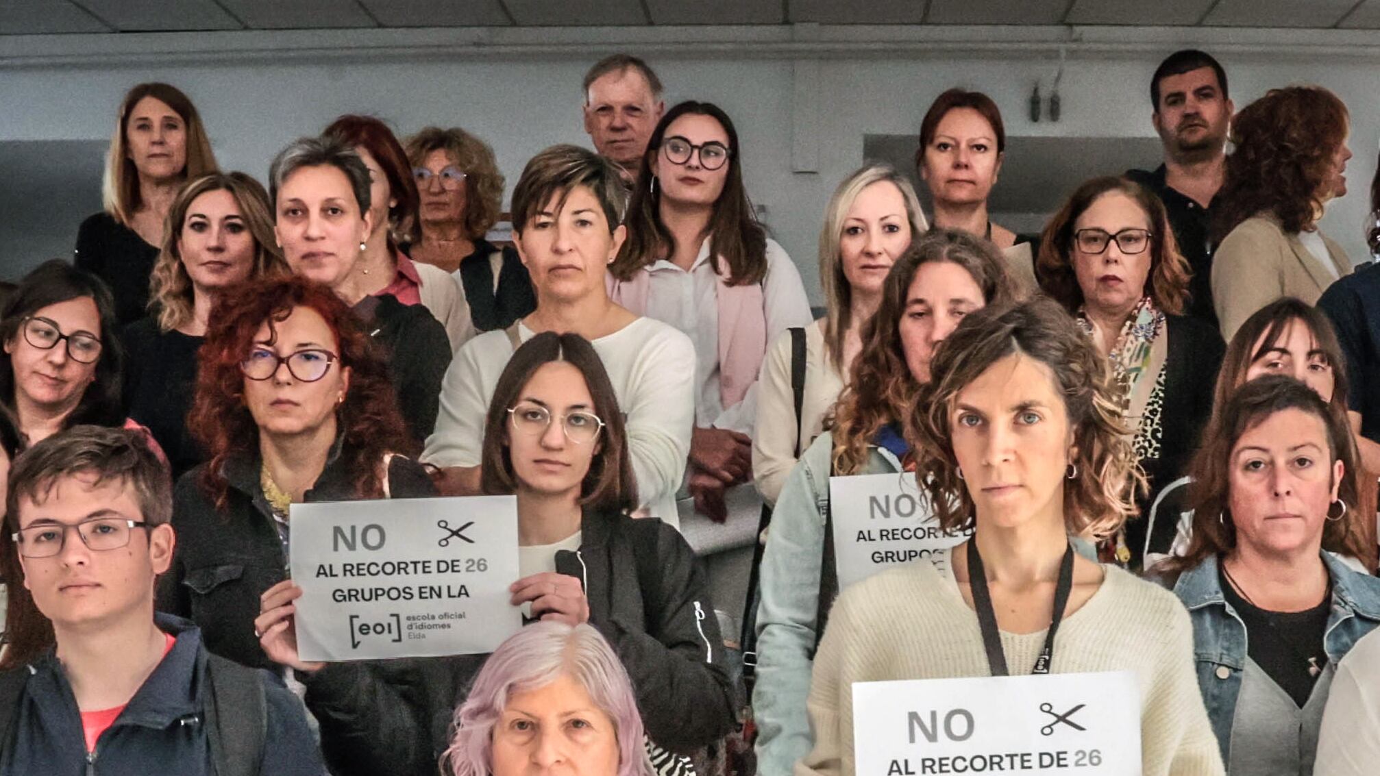 María Gisbert, concejala de Educación de Elda, se concentró el pasado miércoles en la EOI