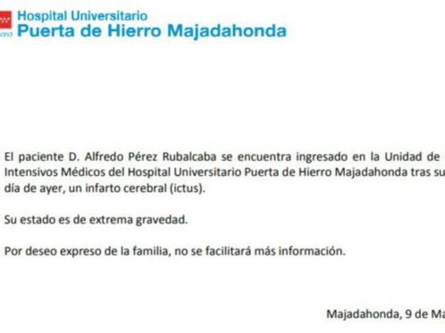 Parte médico del centro hospitalario.