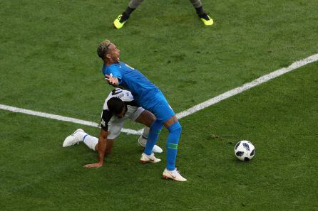 Neymar, en la jugada del penalti