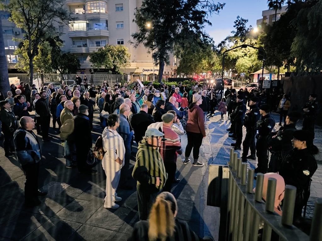 Protesta de los vecinos del Parque de Oeste de Málaga el domingo ocho de diciembre