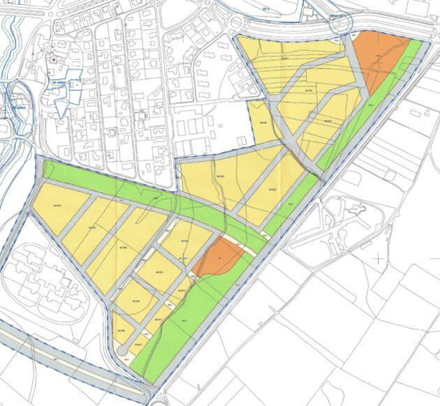 Plano del plan urbanístico de los promotores que aprobó el Ayuntamiento antes de que llegarán los años de la crisis