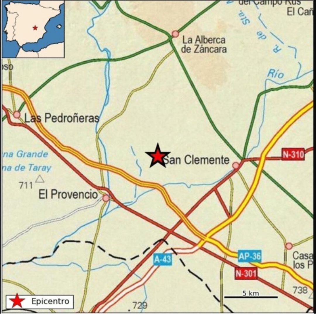 Débil terremoto en El Provencio