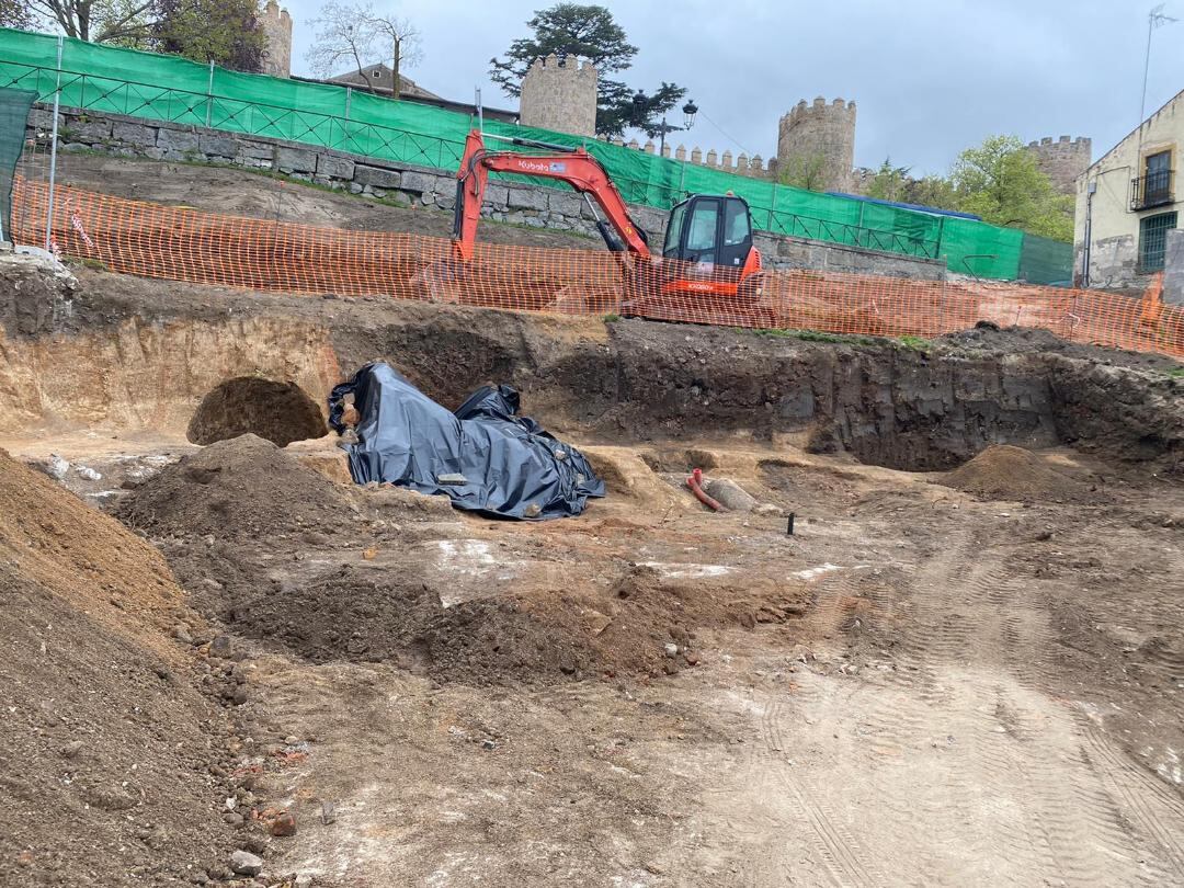 Zona de la excavación donde han aparecido los restos