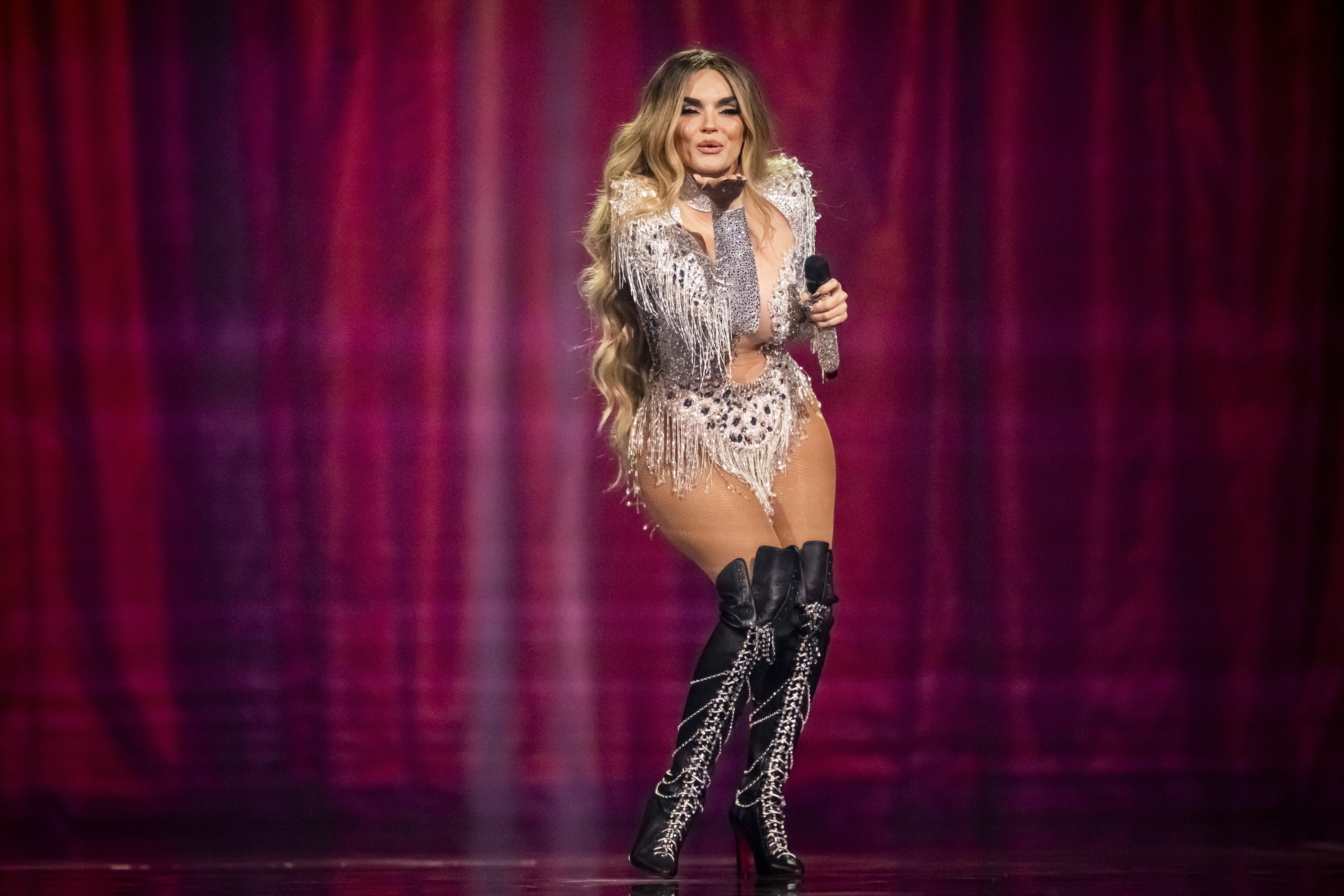 BASEL (Switzerland), 17/05/2025.- Spain's Melody performs the song "Esa diva" during the grand final of the 69th Eurovision Song Contest (ESC) in Basel, Switzerland, 17 May 2025. (España, Suiza, Basilea) EFE/EPA/GEORGIOS KEFALAS