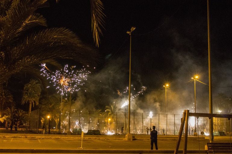 Una imagen de la zona acotada para el lanzamiento de carretillas