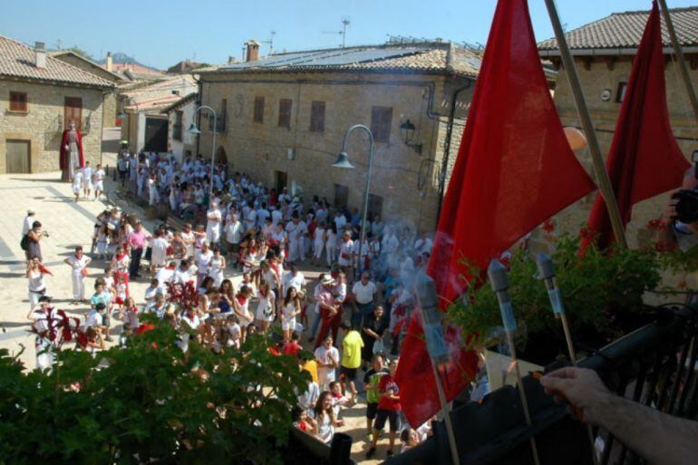 Cohete de fiestas en Barásoain