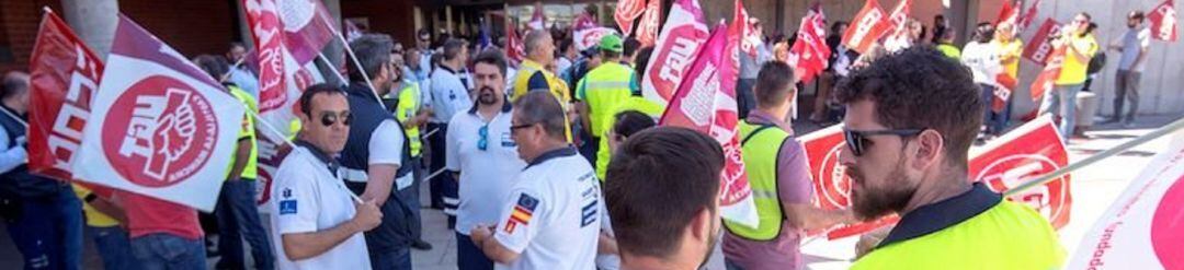 Movilización de los trabajadores del transporte sanitario de Castilla- La Mancha en una imagen de archivo