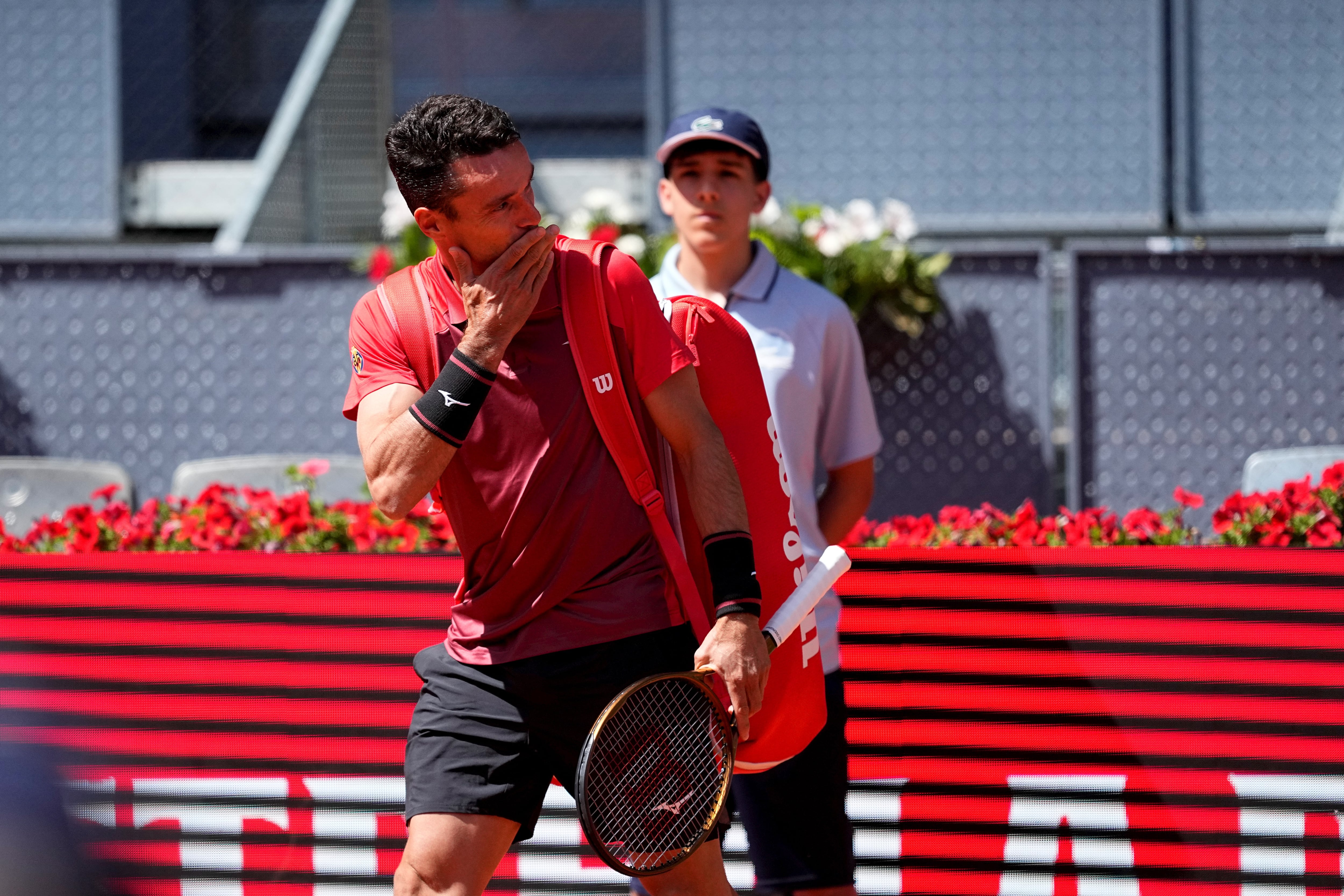 Roberto Bautista se despide del Mutua Madrid Open en la pista Manolo Santana