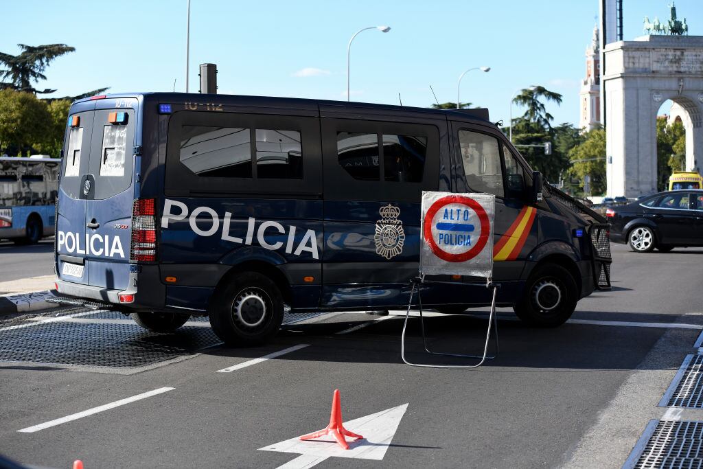 Control policial en Madrid.