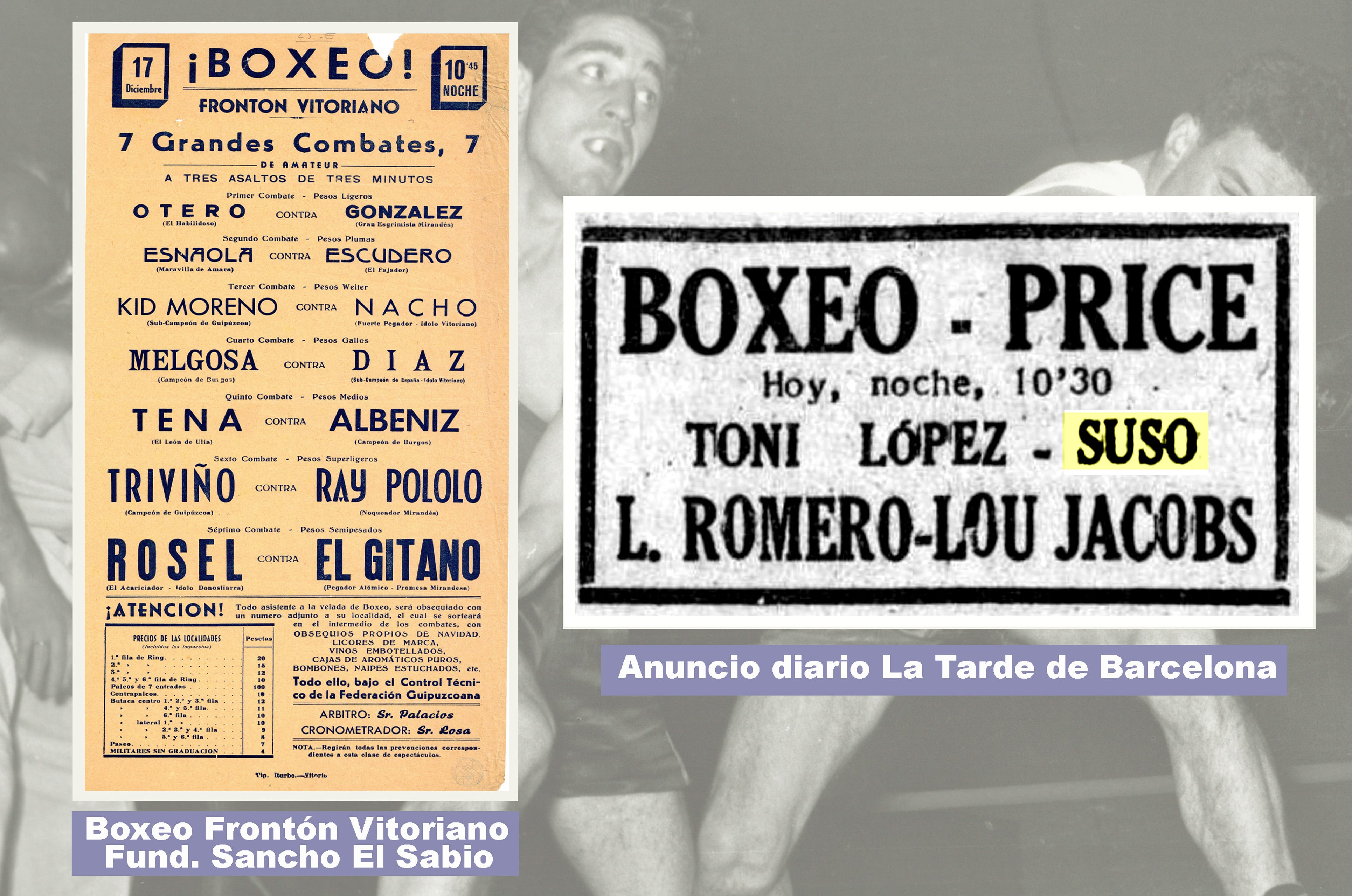 Anuncios veladas de boxeo / Archivo de Álava