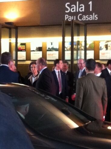 Els Reis durant la seva visita a Barcelona