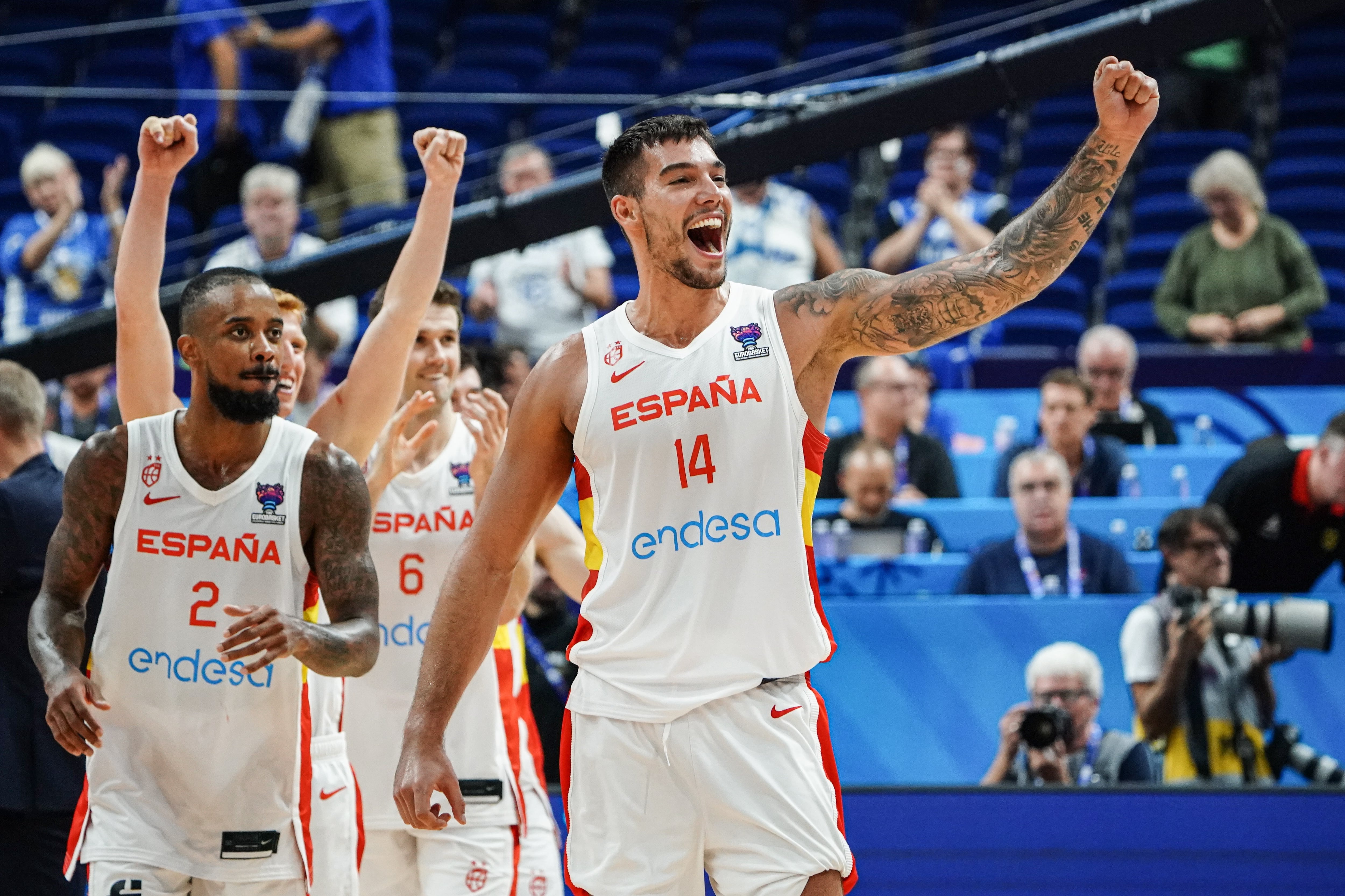 España jugará contra Alemania en semifinales del Eurobasket (Baloncesto, Finlandia, Alemania, España) EFE/EPA/CLEMENS BILAN