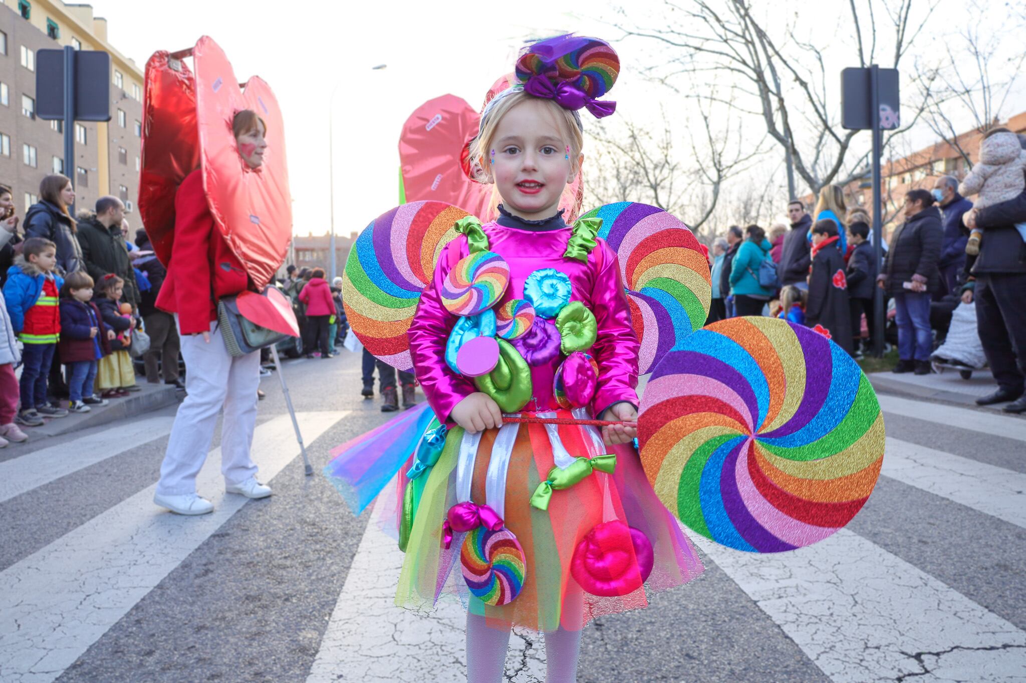 Niña disfrazada en Carnaval