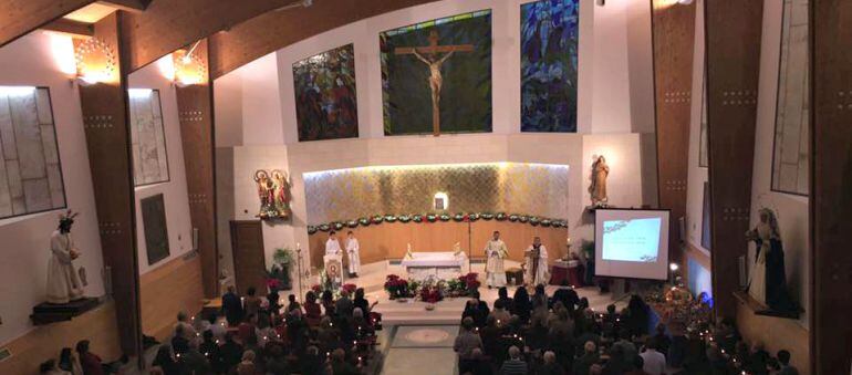 Imagen de otra misa celebrada en el templo esta pasada Nochebuena