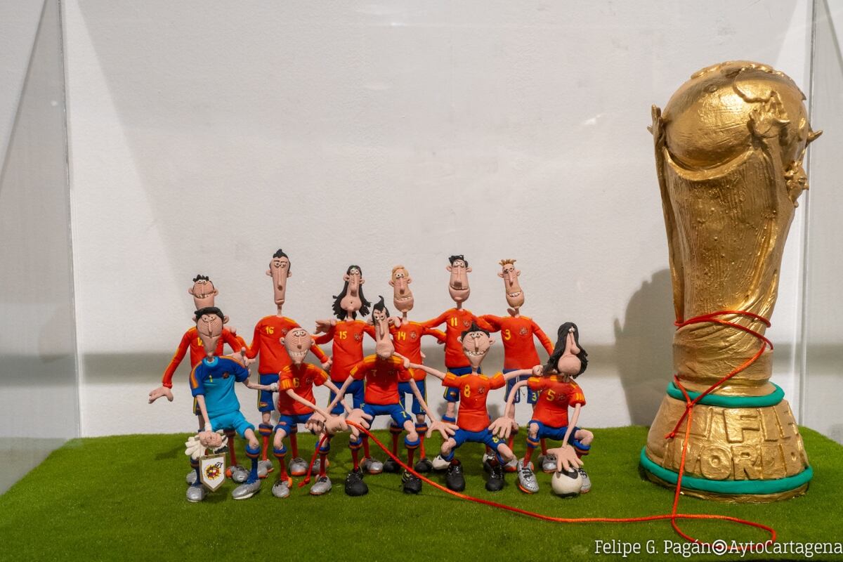 La historia del fútbol en plastilina, en el Museo Arqueológico de Cartagena