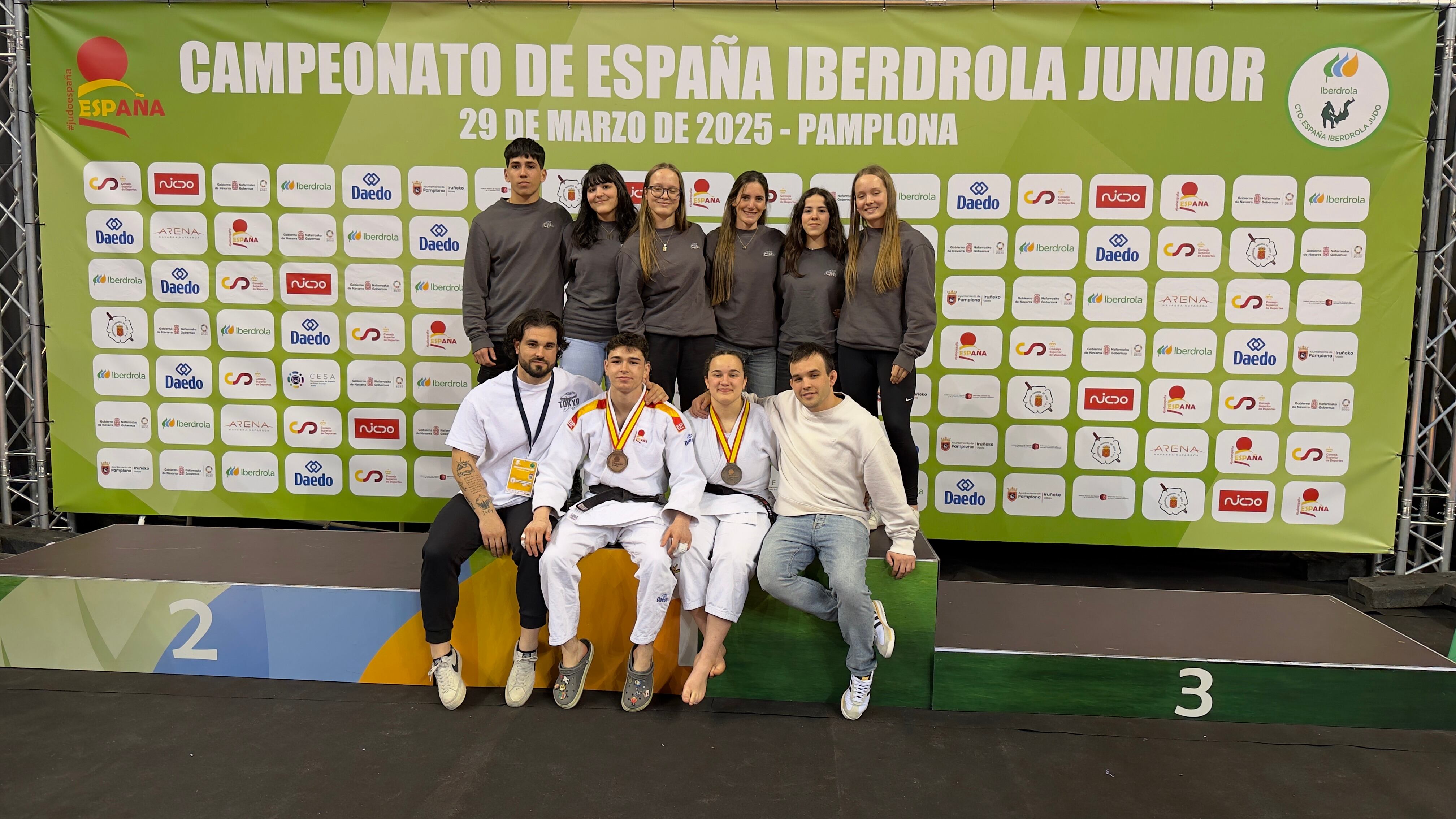 El Club Judo Huesca tuvo una brillante actuación en Pamplona