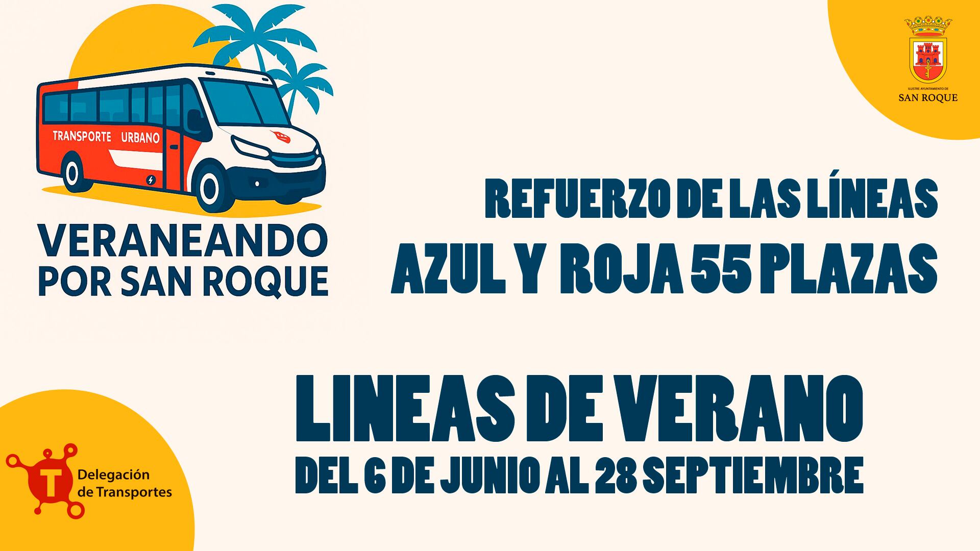 Refuerzo de las líneas de autobuses en San Roque