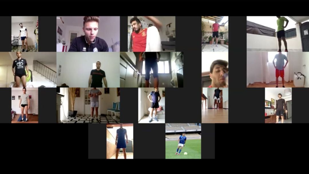 Entrenamientos durante el confinamiento del Xerez DFC