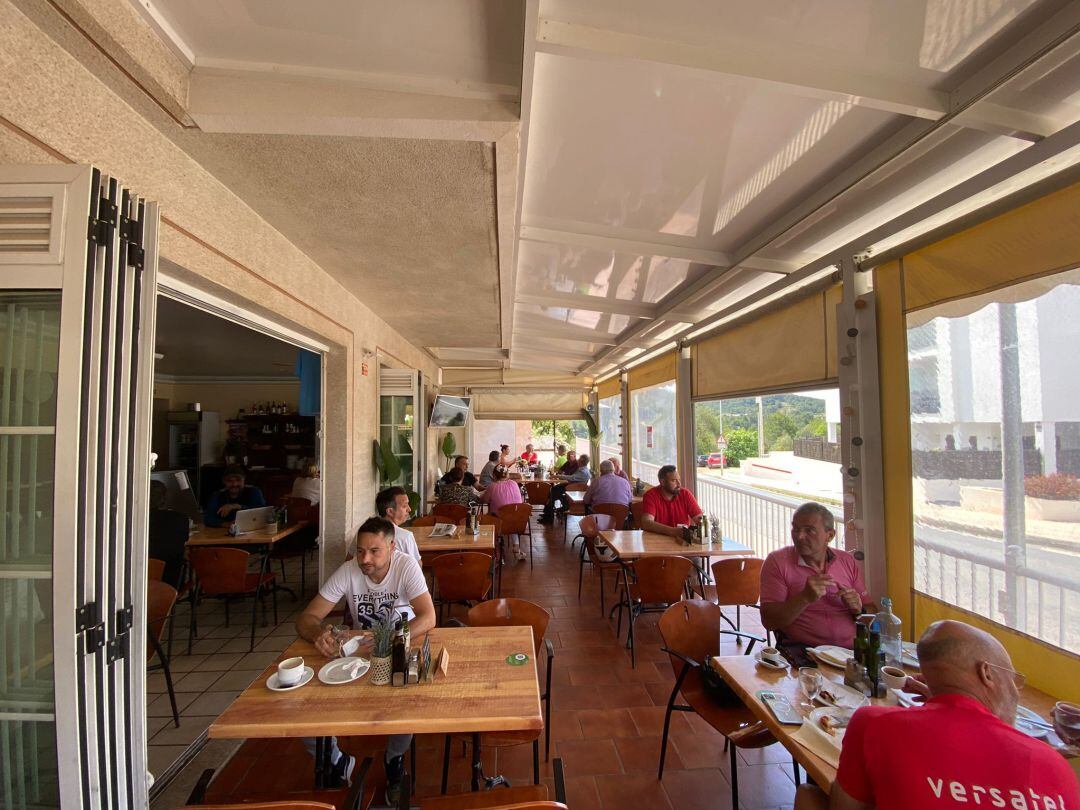 Terraza de un restaurante de Ibiza