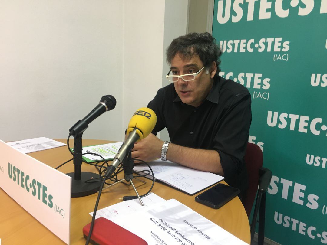 El portaveu d&#039;USTEC a Girona, Xavier Díez