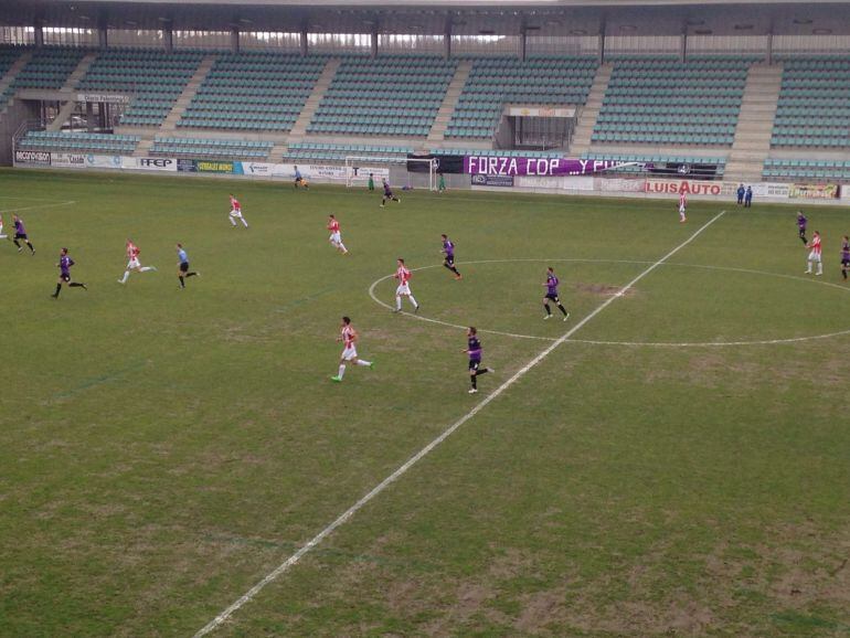 Imágen del importante triunfo del Palencia Balompié sobre el Zamora