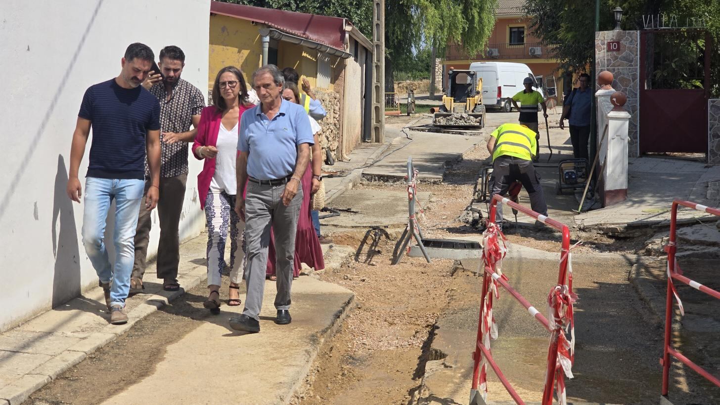 Visita a las obras en la localidad de Buendía (Cuenca).