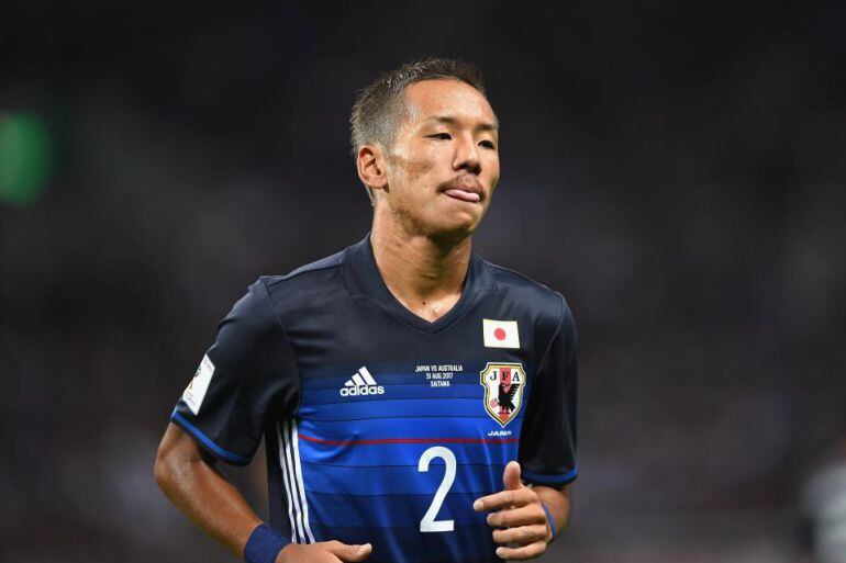 Ideguchi en un partido con Japón