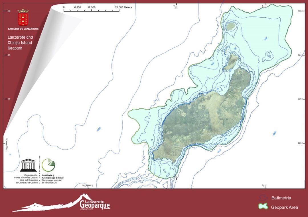 Plano del geoparque Lanzarote y Archipiélago Chinijo.