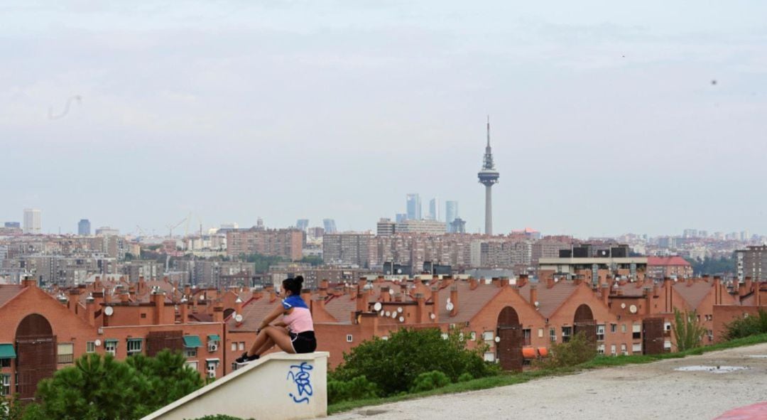 Vista del barrio de Vallecas desde el cerro del Tío Pío. 