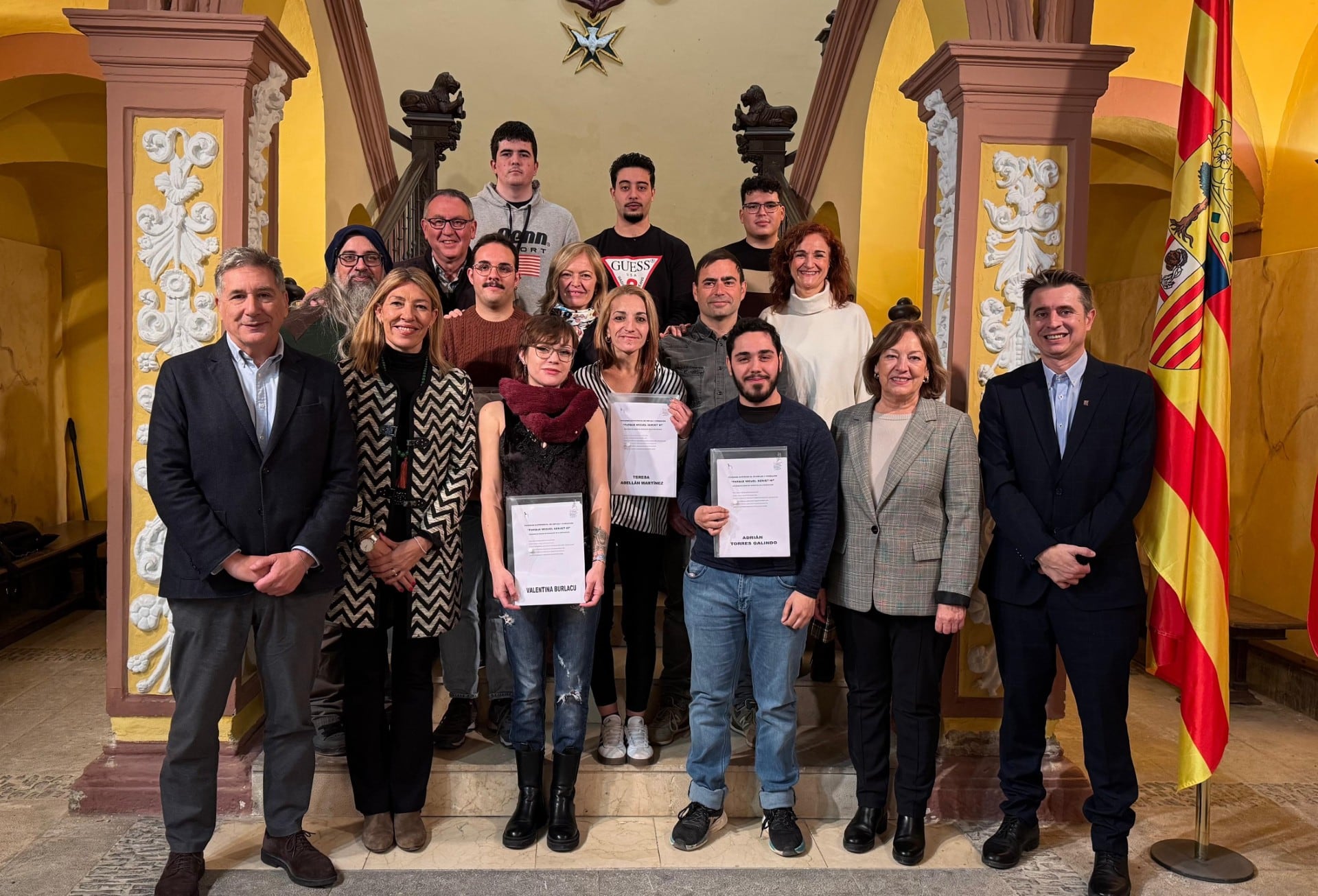 Alumnos que han cursado el programa de empleo y formación Parque Miguel Servet Fase 3 en Huesca