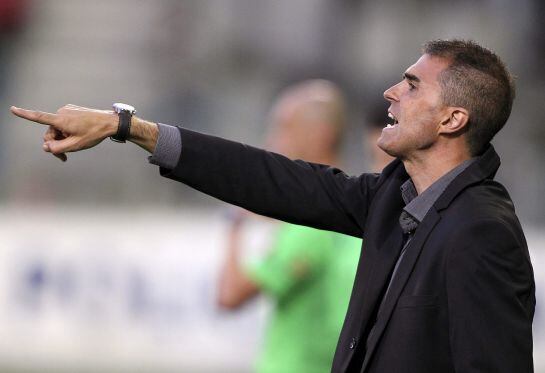 Gaizka Garitano, durante el partido entre el Eibar y el Espanyol