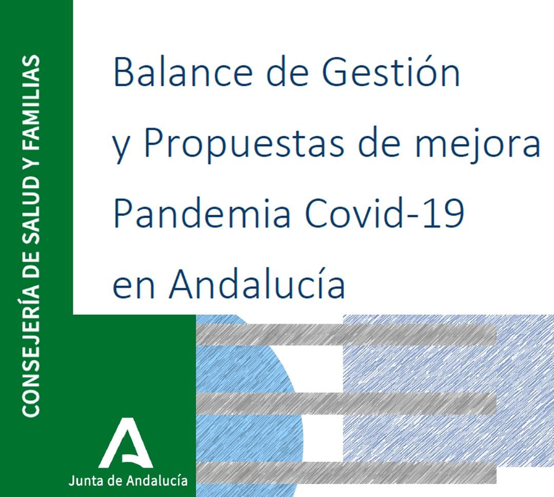 Portada del informe sobre la covid-19 en Andalucía elaborado por el comité de expertos convocado por la Consejería de Salud