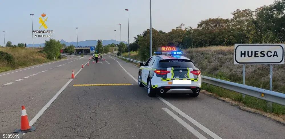 Control de la Guardia Civil durante las fiestas de San Lorenzo