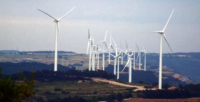 Imatge del parc eòlic de Vilobí